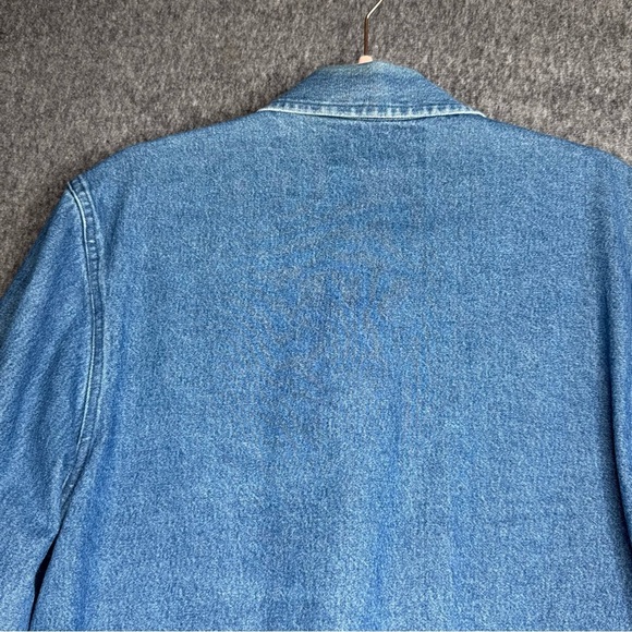 Tantrums Blue Jean Jacket with Red Floral Embroidery - Picture 8 of 13